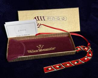 Wallace 2006 Edition Candy Cane Ornament with Pouch and Box