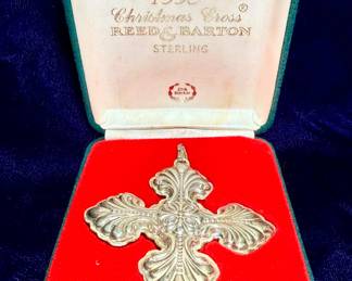 Reed & Barton 1995 (25th Edition) Sterling Christmas Cross in Box