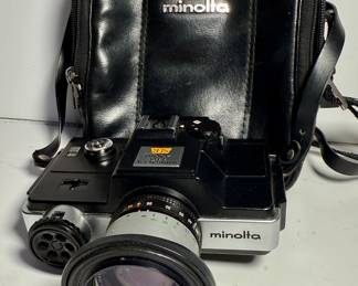 Vintage Minolta 110 Zoom SLR Film Camera with Case