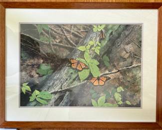 Framed/Matted "I Wish Life Were A Butterfly" by Jean Vietor (796/800 )