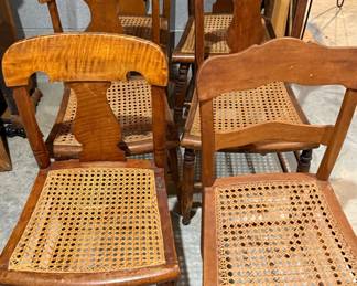 Six Cane Seat Dining/Side Chairs