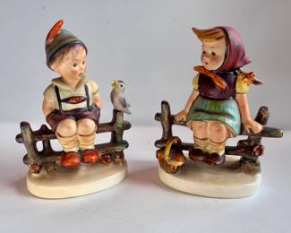 Goebel Hummel "Wayside Harmony" and "Just Resting" Porcelain Figurines