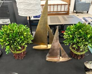 Bronze sailboats'