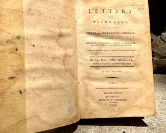 $2000; "Letters To A Young Lady" published 1798