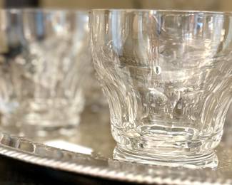 $36; set of 6 dimpled rocks glasses