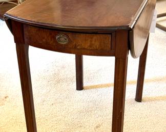 $200; double-sided drop-leaf table with one drawer; 31x17x29 (open: 31x35x29)