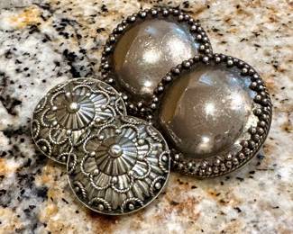 Wonderful collection of vintage clip-on earrings at this sale. 