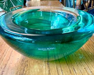 $140; Kosta Boda green swirl bowl (online sells for $230); 7"dx3"h