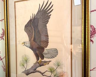 $160; "The American Bald Eagle" signed print by Albert Earl Gilbert; 25x31