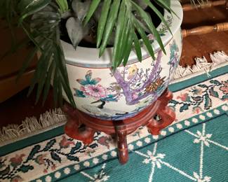 Planter and rug
