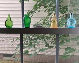 Colored glass bottles