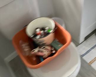 Make up and nail polishes and bathroom items