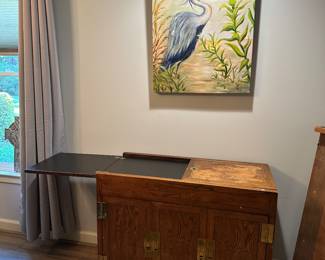 Vintage Henredon 'Scene 1' flip top bar/sideboard server