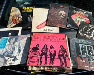 Rock & roll albums from 1960’s, 70’s, and 80’s. 