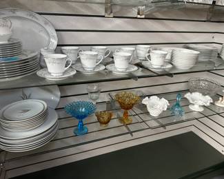 Place settings for eight Noritake china set.