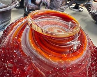 So many colors and styles of beautiful slag glass!