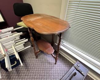 Walnut radio/center table
