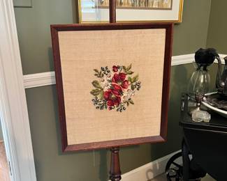 Tapestry on stand