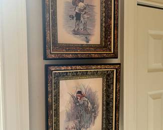 Pair Victorian shadow box frames