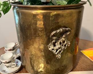 Brass trash can/ pot