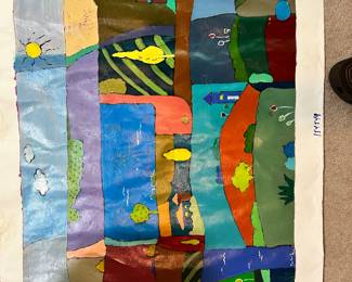 Abstract painting on canvas