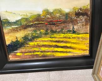 Oil on canvas, landscape, framed 