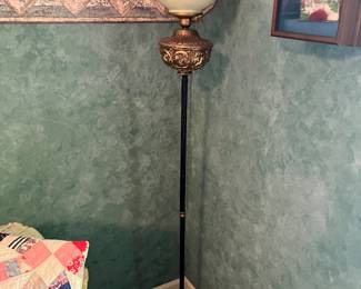 Converted oil floor lamp