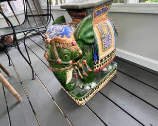 Porcelain elephant brought from SE Asia