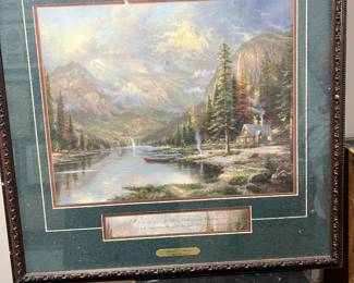 Framed Thomas Kinkade Print