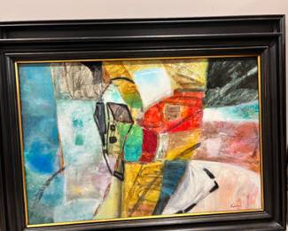 Abstract painting on canvas