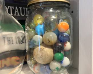 Jar of old marbles
