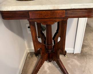 Victorian marble top center table