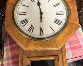 Oak wall clock 