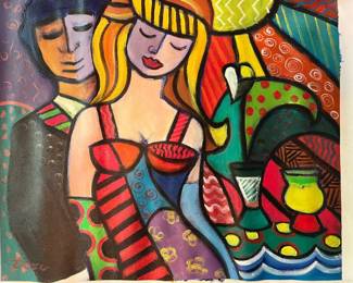 Peruvian oil painting on canvas 