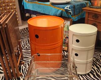 Vintage Kartell, MCM TV trays, Dansk, 1980"s Plexi nesting tables