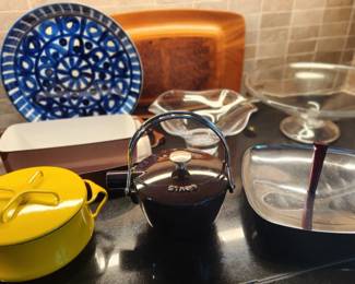 Dansk, Simon Pierce, Staub teapot, and pans