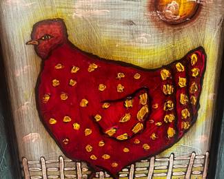 The RED HEN, Signed: Bonnie Grille