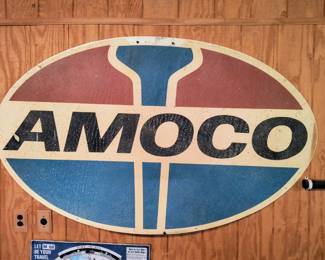 Fiberglass single sided Amoco sign