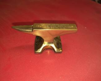 Brass "Melrose hosiery Mill" from high point North Carolina salesman sample / paperweight