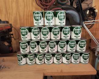 New old stock metal Quaker State oil