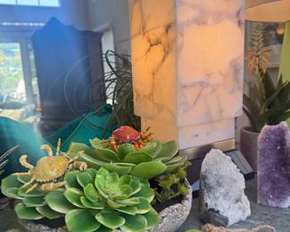 Lots of beautiful geos, plants, decor. Etc