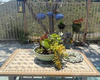 Matching stone coffee table