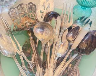 Silver service pieces