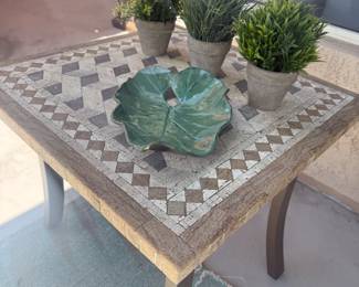 Pottery hand thrown leaf