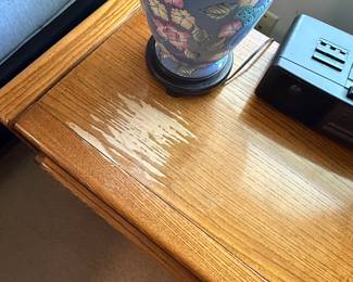 #41 Stanley side table 28x17x22 "as is" top $45.00