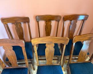 #63 Set of 6 antique chairs $120.00