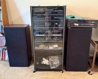 #52 MCS Series stereo system with cabinet and speakers $300.00