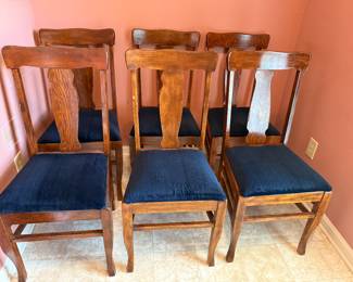 #63 Set of 6 antique chairs $120.00