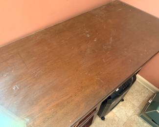 #62 Mid Century desk with glass top 48x24x29 $45.00