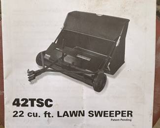 #68 Ohio Steel Lawn Sweeper 22 cu ft $50.00